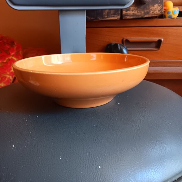 Vintage Cielo Ware Orange Ceramic Cereal Bowl Made In California 6" - Picture 3 of 13